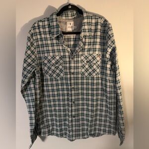 Kolby Men's Green Cotton Flannel Plaid Shirt. Like new. Size XL.